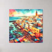 アシラの沿岸美しい – モロッコ キャンバスプリント (正面)