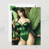 アシンザグリーン妖精はがき ポストカード (正面/裏面)