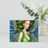 アシンザグリーン妖精はがき ポストカード (スタンド正面)