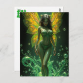アシンザグリーン妖精はがき ポストカード (正面/裏面)