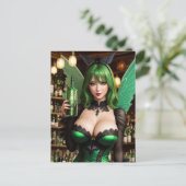 アシンザグリーン妖精はがき ポストカード (スタンド正面)
