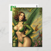 アシンザグリーン妖精はがき ポストカード (正面/裏面)