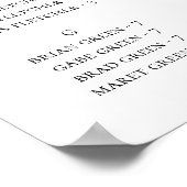 アシンプルベエレガントル座席表 ポスター (角)