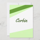 アシンプルングルグリーン招待状 招待状 (裏面)