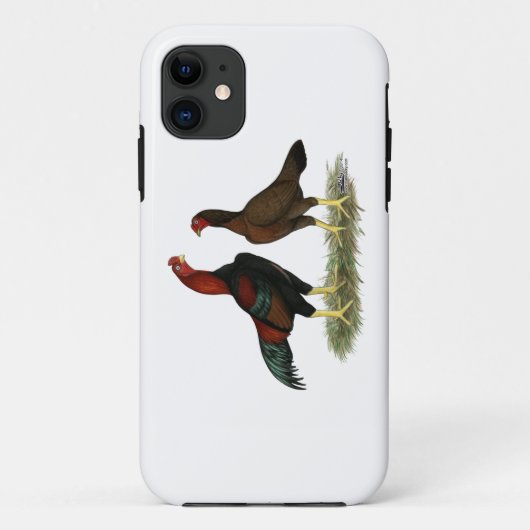 アシール 黒赤 鶏 Case-Mate iPhoneケース (裏面)