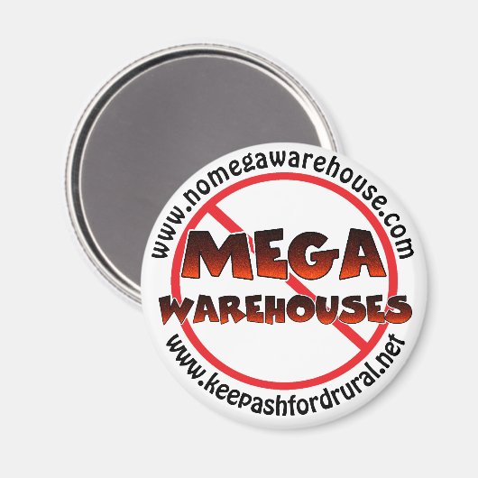 アシ保フォードの農村は、メガウェアハウスにノーと言う マグネット (正面/裏面)
