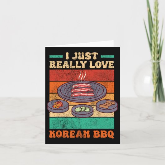 アジおもしろいアングルメ – 韓国語Bbq カード (正面)