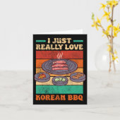 アジおもしろいアングルメ – 韓国語Bbq カード (黄色い花)