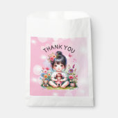 アジかわいらしアンの少女と人形誕生日ありがとう フェイバーバッグ (正面)