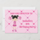 アジかわいらしア・チアリーカスタムダー誕生日パーティー 招待状 (正面)