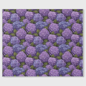 アジのある落ち着いた紫陽花の花の包装紙 ラッピングペーパー (フラット)