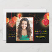 アジアちょうちんの写真の卒業生の2013年の発表 招待状 (正面)