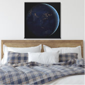 アジアとオーストラリアで夜の地球の都市の光 キャンバスプリント (インサイチュ (寝室))