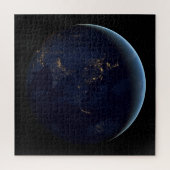 アジアとオーストラリアで夜の地球の都市の光 ジグソーパズル (縦)