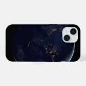 アジアとオーストラリアの夜の街の光 iPhone 15ケース (裏面横)