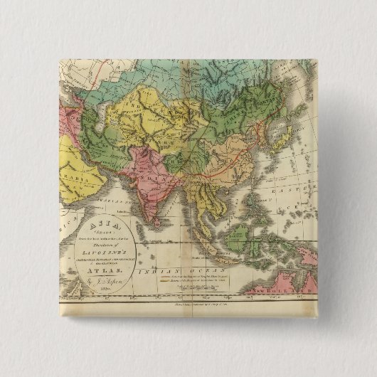 アジアとゲンギスカーン帝国 缶バッジ (正面)