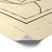 アジアのアウトライン地図 ポスター (角)