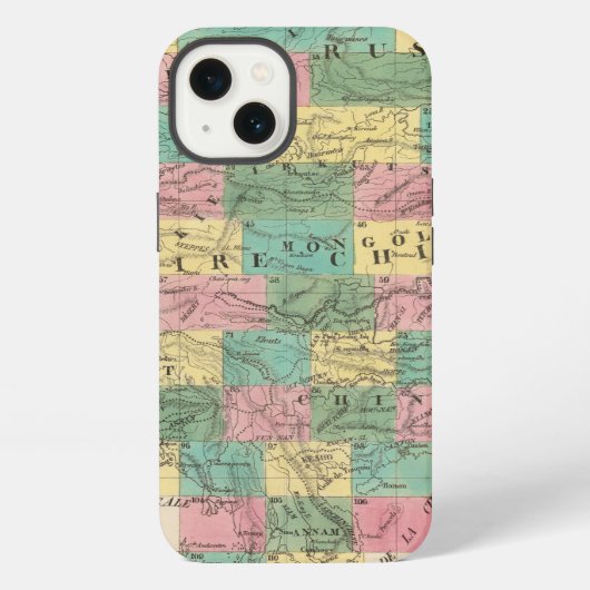 アジアのアセンブリ地図 iPhoneケース (裏面)