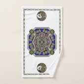 アジアのアールデコ伝統的宝石 バスタオルセット (ハンドタオル)