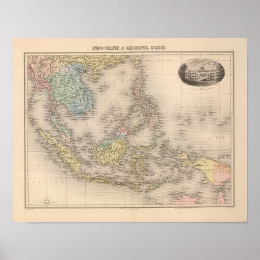 アジアのインドシナ諸島 ポスター (正面)
