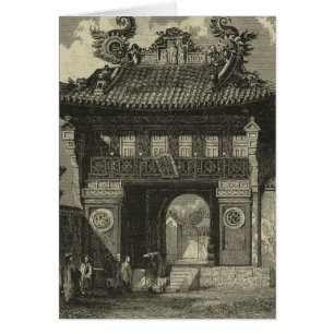 アジアのインペリアル寺院(白黒)