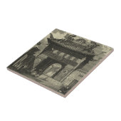 アジアのインペリアル寺院（白黒） タイル (側面)