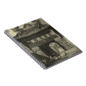 アジアのインペリアル寺院(白黒) ノートブック (右側)