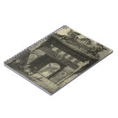 アジアのインペリアル寺院(白黒) ノートブック (左側)