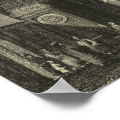 アジアのインペリアル寺院（白黒） ポスター (角)