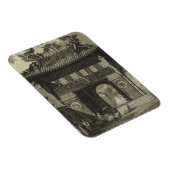 アジアのインペリアル寺院（白黒） マグネット (右側)