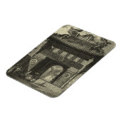 アジアのインペリアル寺院（白黒） マグネット (左側)