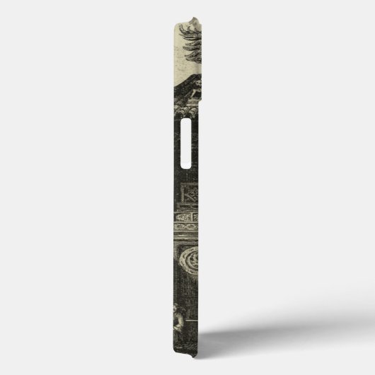 アジアのインペリアル寺院（白黒） Case-Mate iPhoneケース (裏面 / 右)