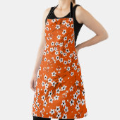 アジアのエレガンス:レッドフローラシームレスプリント エプロン (インサイチュ)