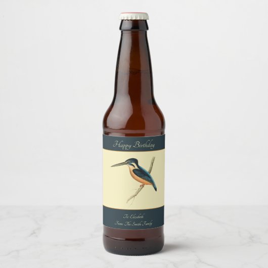アジアのカワセミ ビールラベル (正面)
