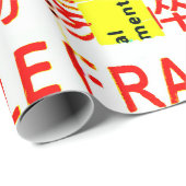 アジアのキャラクターとカッコいいもろいマーキング ラッピングペーパー (ロールコーナー)