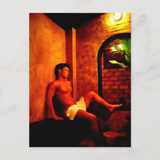 アジアのサウナ夢 ポストカード (正面)