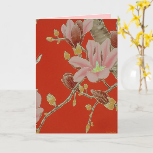 アジアのサマーカード カード (黄色い花)