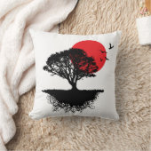 アジアのサンライズ枕 クッション (ブランケット)