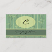 アジアのシックなモノグラムの名刺 名刺 (正面)