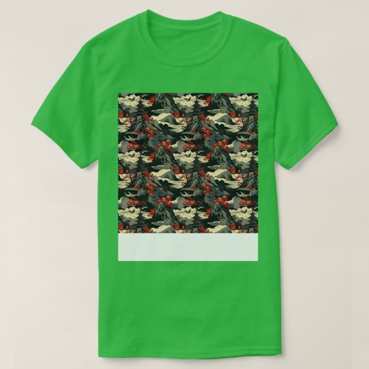 アジアのシームレスパタ日本のーン(旧中国の韓国語) Tシャツ (デザイン正面)