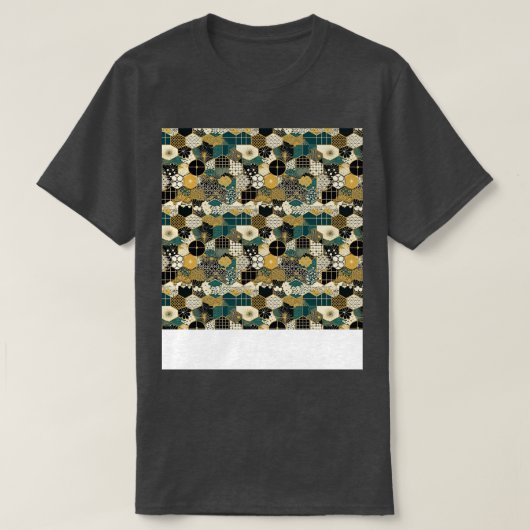 アジアのシームレスパタ日本のーン(旧中国の韓国語) Tシャツ (デザイン正面)