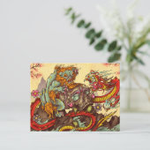 アジアのシーンとフードアンドドラゴン ポストカード (スタンド正面)