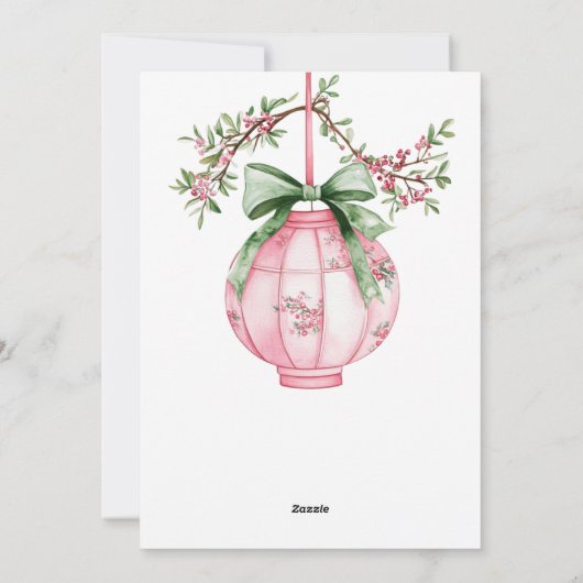 アジアのスノーグローブクリスマスの素晴らしい時間 シーズンカード (裏面)