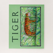 アジアのタイガーのかがみ ジグソーパズル (縦)