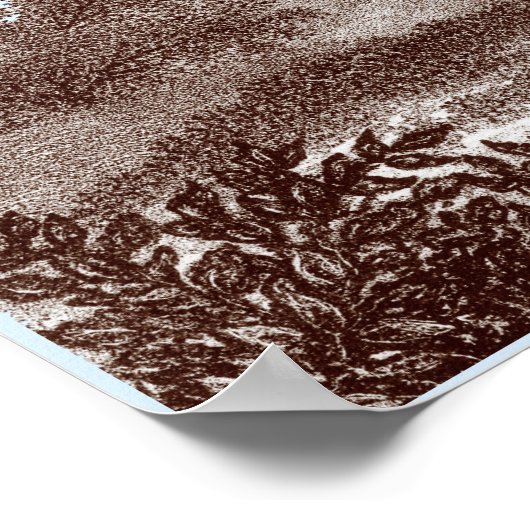 アジアのタペール – 変更できる背景と縁ど色付け ポスター (角)