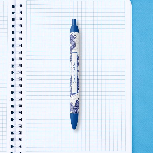 アジアのドラゴンブルーホワイトチャイノワジェリー 青ボールペン