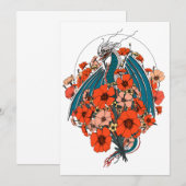 アジアのドラゴンロゴ 招待状 (正面/裏面)