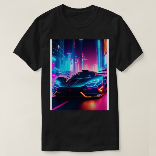 アジアのネオン速度未来的スリル乗り8コピー Tシャツ (デザイン正面)