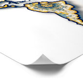 アジアのバテックの壁画世界地図のポスター ポスター (角)