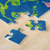 アジアのパズルの漫画の地図 ジグソーパズル (側面)